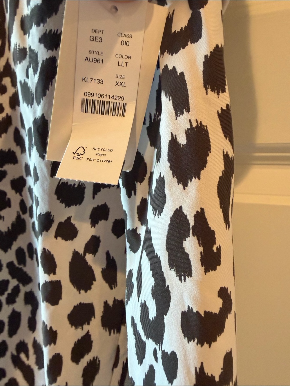 J.Crew Leopard Swim Top Rash Guard - Picture 2 of 4